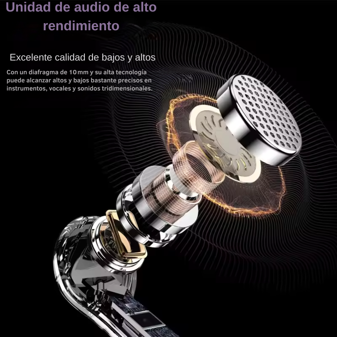 Audífonos inalámbricos con pantalla táctil LCD
